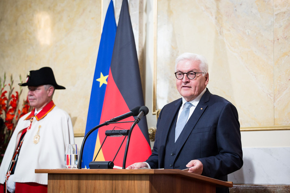 Bundespräsident Frank-Walter Steinmeier hält eine Ansprache vor der Regierung der Schweizerischen Eidgenossenschaft im Parlamentsgebäude in Bern anlässlich des Staatsbesuchs in der Schweiz