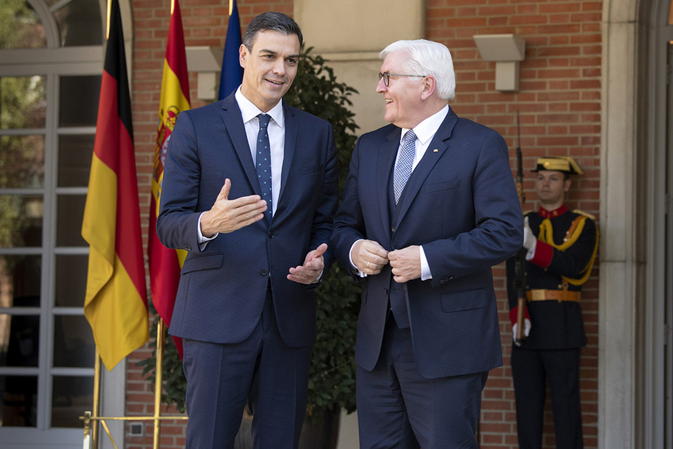 Bundespräsident Frank-Walter Steinmeier beim Gespräch mit dem Ministerpräsidenten des Königreiches Spanien, Pedro Sánchez, im Palacio de la Moncloa in Madrid anlässlich des Besuchs im Königreich Spanien  