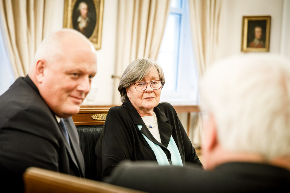 Bundespräsident Frank-Walter Steinmeier ernennt Ulrich Kerber zum neuen Datenschutzbeauftragten und entlässt Andrea Voßhoff in Schloss Bellevue 