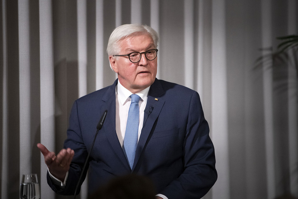 Bundespräsident Frank-Walter Steinmeier hält eine Ansprache in der American Academy in der Reihe der Fritz Stern Lectures unter dem Titel "Geht der Demokratie die Vernunft aus?"