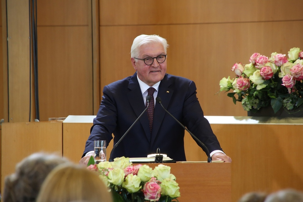 Bundespräsident Frank-Walter Steinmeier hält im Bundesverfassungsgericht eine Rede zum 70. Jahrestag des Grundgesetzes