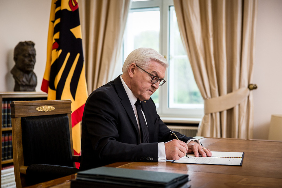 Bundespräsident Frank-Walter Steinmeier im Amtszimmer (Archivbild)