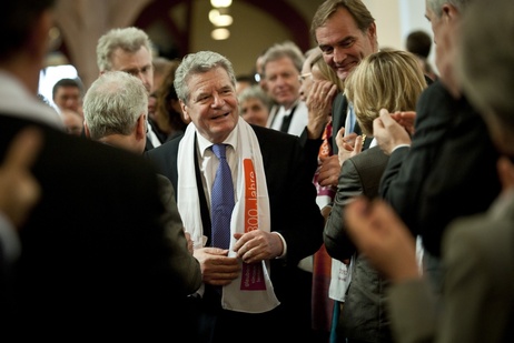 Bundespräsident Joachim Gauck bei der Festveranstaltung 800 Jahre Thomana in der Thomaskirche in Leipzig