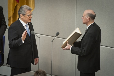 Vereidigung von Bundespräsident Joachim Gauck bei einer gemeinsamen Sitzung der Mitglieder des Deutschen Bundestages und des Bundesrates