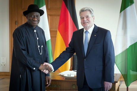 Gespräch mit dem Präsidenten der Bundesrepublik Nigeria Goodluck Ebele Jonathan