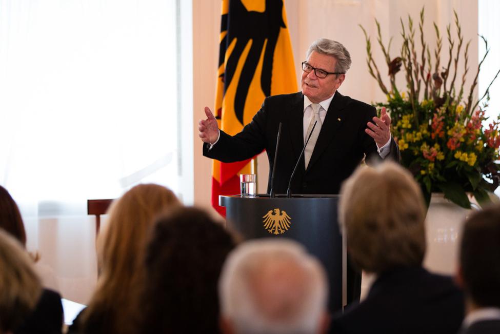 Bundespräsident Joachim Gauck bei seiner Ansprache im Großen Saal