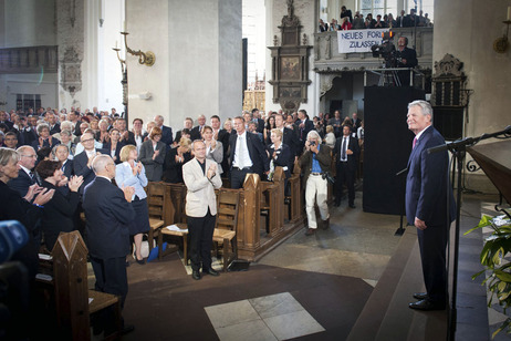 Bundespräsident Joachim Gauck in der St.-Marien-Kirche