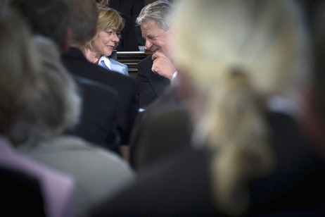 Bundespräsident Joachim Gauck und Daniela Schadt in der St.-Marien-Kirche