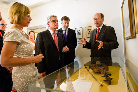 Bundespräsident Joachim Gauck und Daniela Schadt im Beethoven-Haus