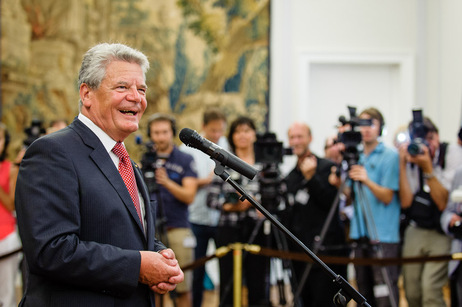 Bundespräsident Joachim Gauck im Rathaus