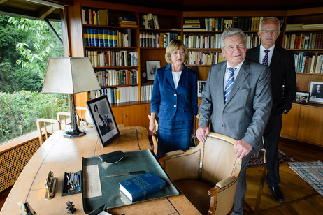 Bundespräsident Joachim Gauck und Frau Schadt im Adenauer-Haus