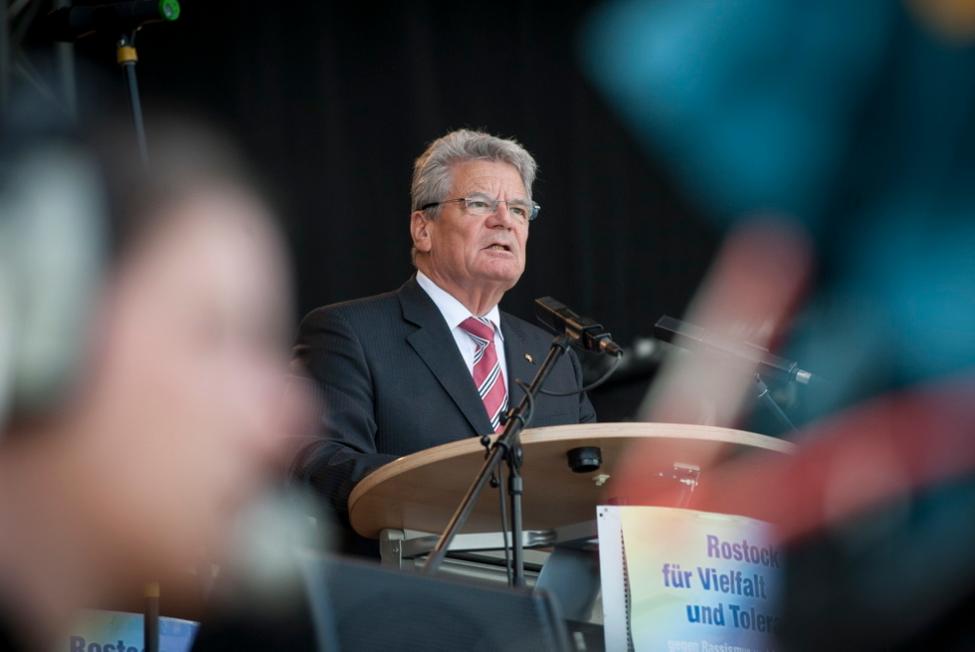 Bundespräsident Joachim Gauck bei seiner Ansprache