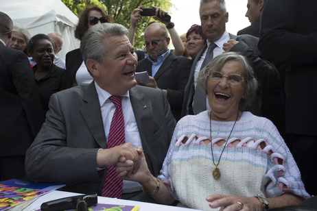 Bundespräsident Joachim Gauck im Gespräch