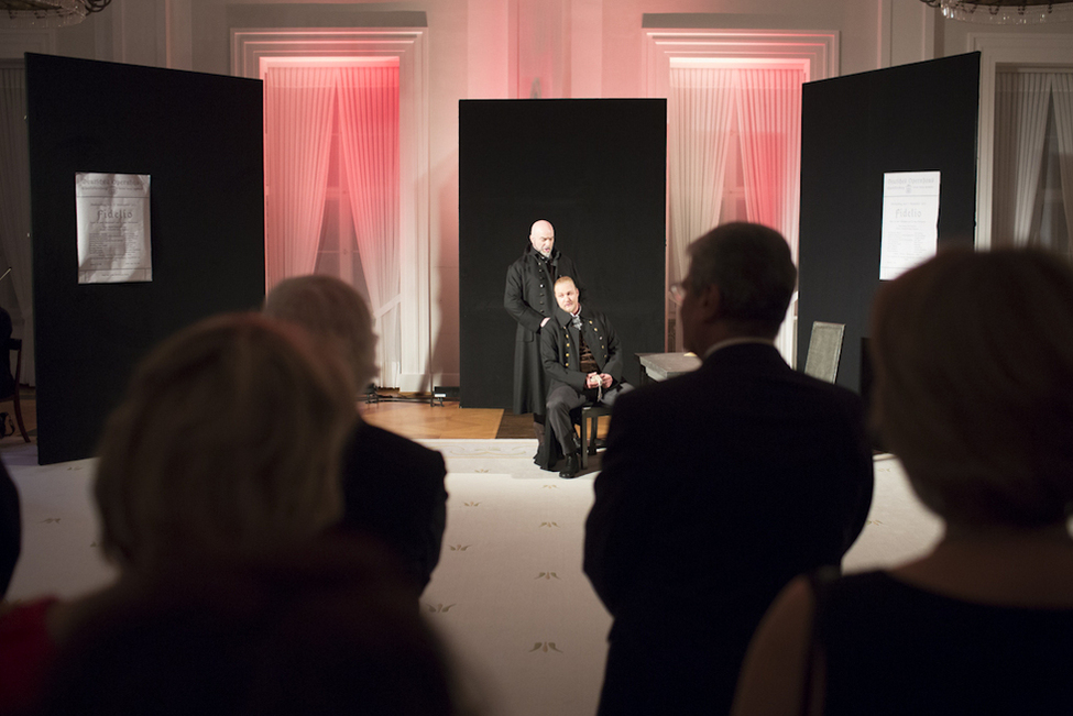 Bundespräsident Joachim Gauck bei der Vorführung von Fidelio im Großen Saal