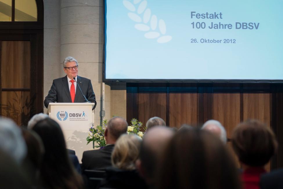 Bundespräsident Joachim Gauck bei seiner Festrede