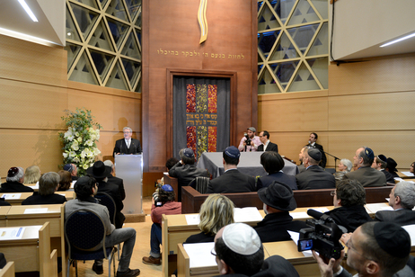 Einweihung der Neuen Synagoge - Bundespräsident Joachim Gauck hält eine Ansprache