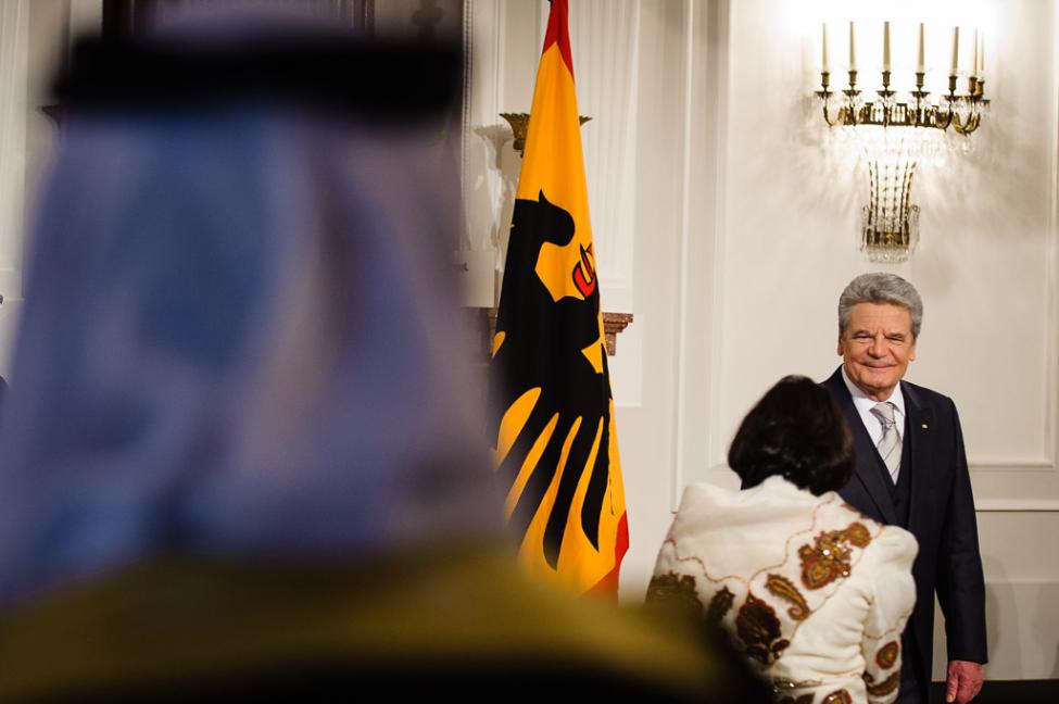 Bundespräsident Joachim Gauck empfängt die Botschafterinnen und Botschafter im Langhanssaal