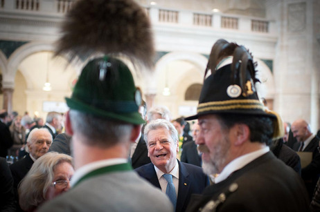 Bundespräsident Joachim Gauck beim Besuch der bayerischen Staatskanzlei