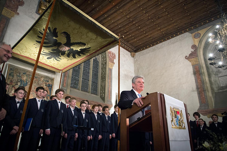 Bundespräsident Joachim Gauck  bei seiner Ansprache im Alten Rathaus