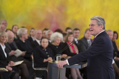 Bundespräsident Joachim Gauck bei seiner Ansprache