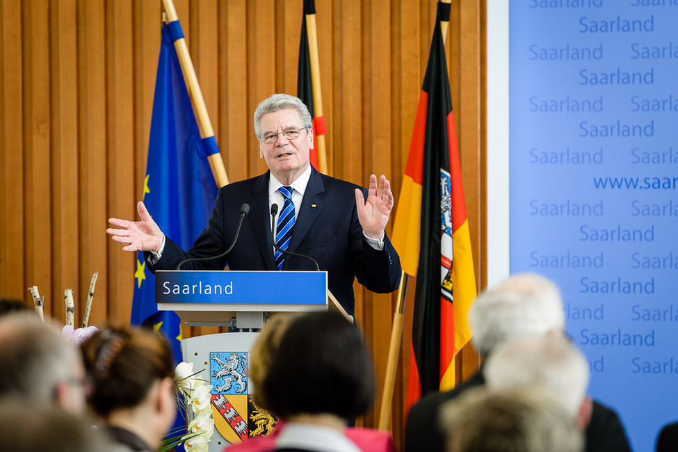 Bundespräsident Joachim Gauck bei seiner Ansprache