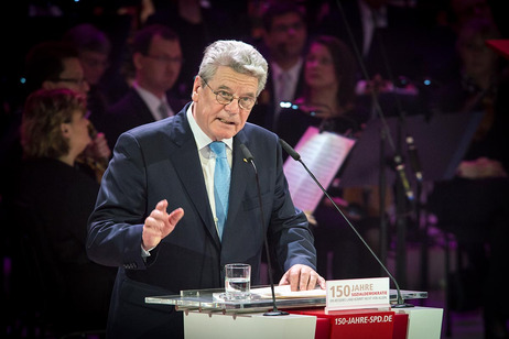 Bundespräsident Joachim Gauck bei seiner Rede