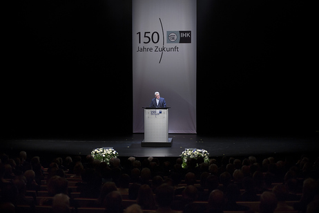 Bundespräsident Joachim Gauck hält eine Rede bei der Festveranstaltung "150 Jahre IHK Dortmund"