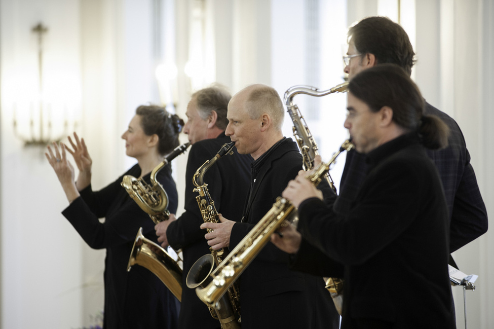 Musikalischer Auftakt bei der Verleihung des Silbernen Lorbeerblattes an die Sportler der Deaflympics und der World Games