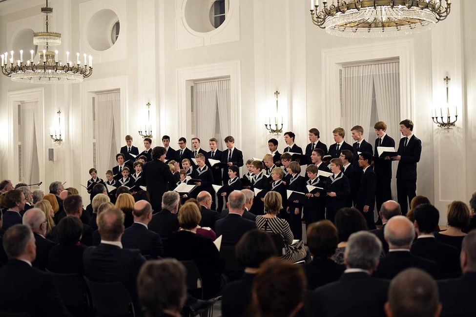 Adventskonzert beim Bundespräsidenten mit dem Thomanerchor Leipzig im Grossen Saal von Schloss Bellevue 