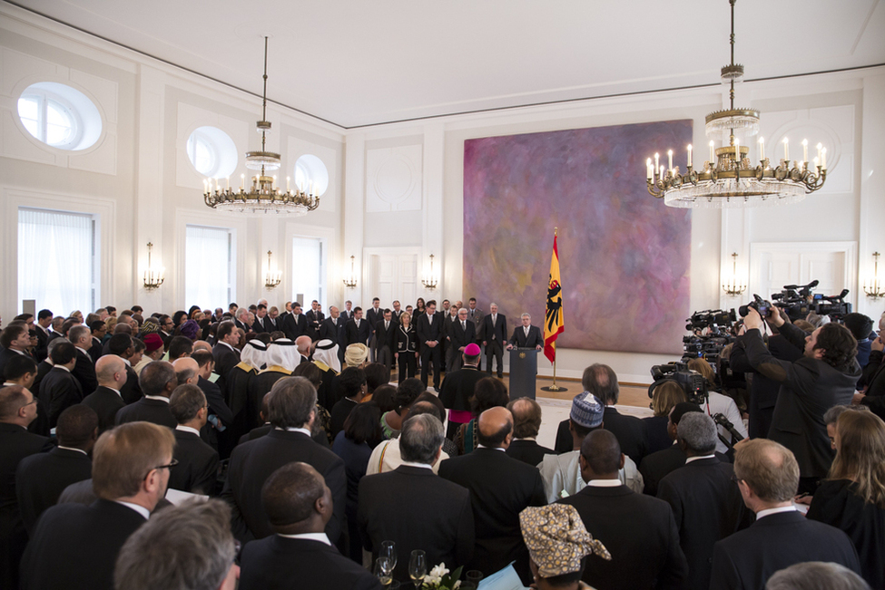 Bundespräsident Joachim Gauck bei seiner Neujahrsansprache für das Diplomatische Korps
