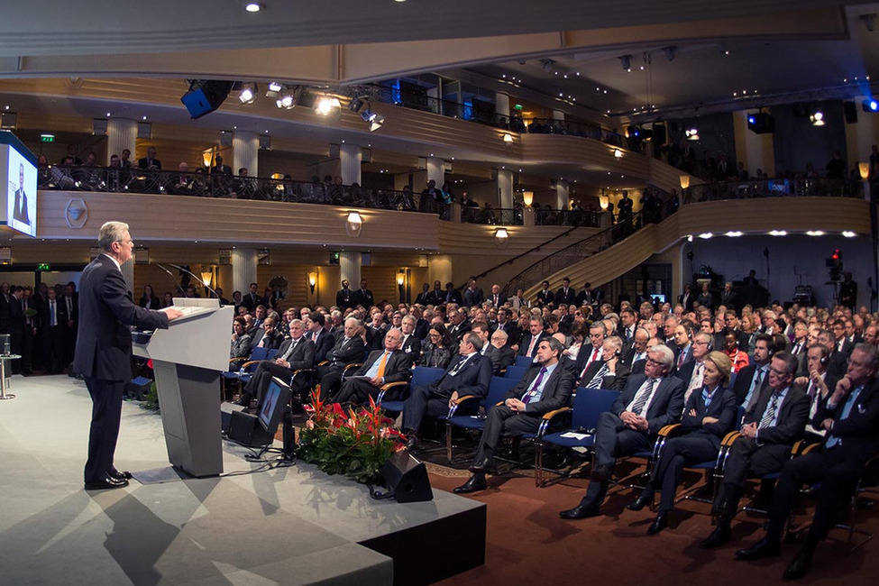 Bundespräsident Joachim Gauck hält bei der 50. Münchner Sicherheitskonferenz die Eröffnungsrede