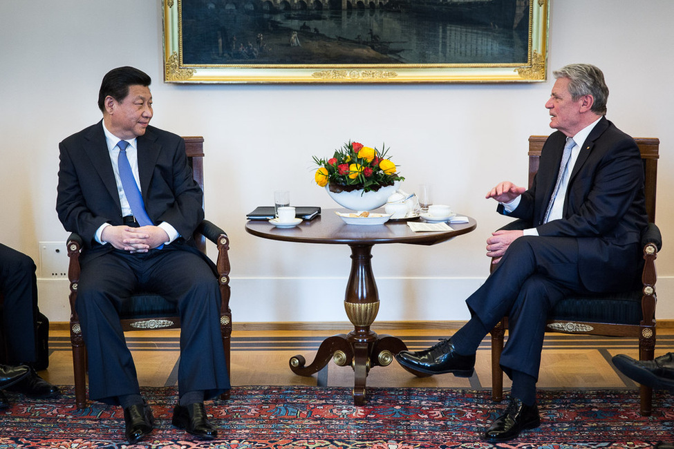 Bundespräsident Joachim Gauck im Gespräch mit dem chinesischen Staatspräsidenten Xi Jinping 