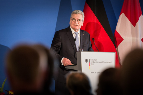 Bundespräsident Joachim Gauck hält im Rahmen seines offiziellen Besuchs in der Schweiz eine Rede zum Thema 'Die Schweiz und Deutschland in Europa'