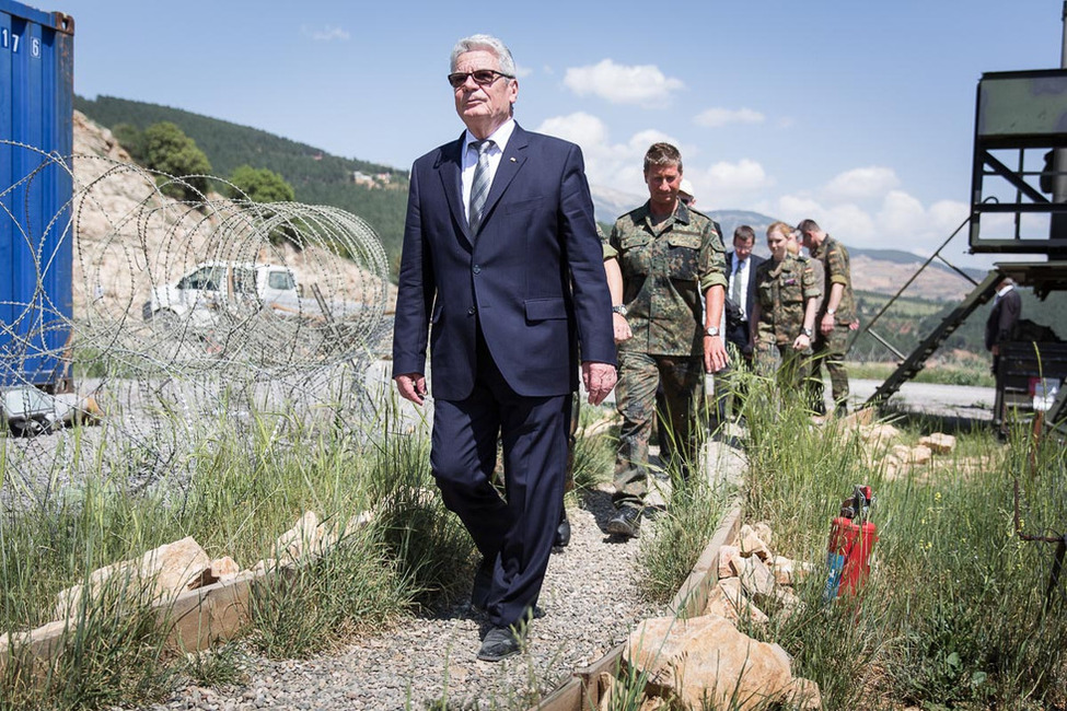 Bundespräsident Joachim Gauck und Daniela Schadt besuchen den Patriot-Einsatzverband der Bundeswehr in Kahramanmaraş 