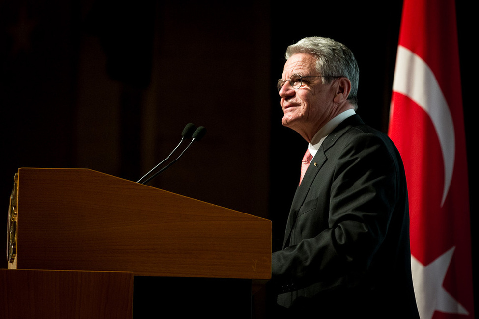 Bundespräsident Joachim Gauck hält an der Middle East Technical University (METU) eine Rede