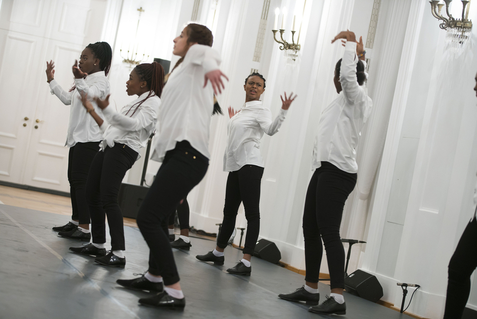 Tanzaufführung anlässlich der Soiree 'Deutschland tanzt" zur Würdigung des Tanzes im Großen Saal von Schloss Bellevue 