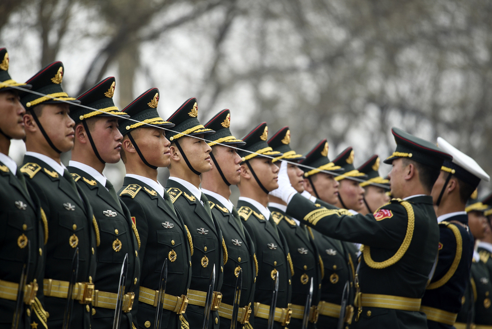 Begrüßung mit militärischen Ehren in Peking anlässlich des Staatsbesuchs in der Volksrepublik China 