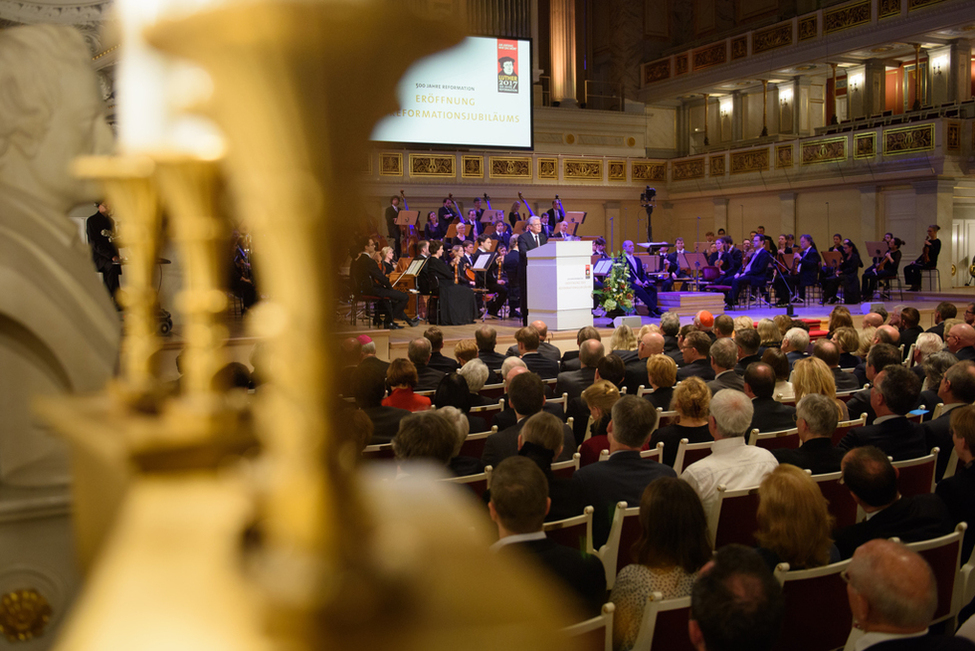 Bundespräsident Joachim Gauck hält eine Rede beim Festakt '500 Jahre Reformation' im Konzerthaus in Berlin 