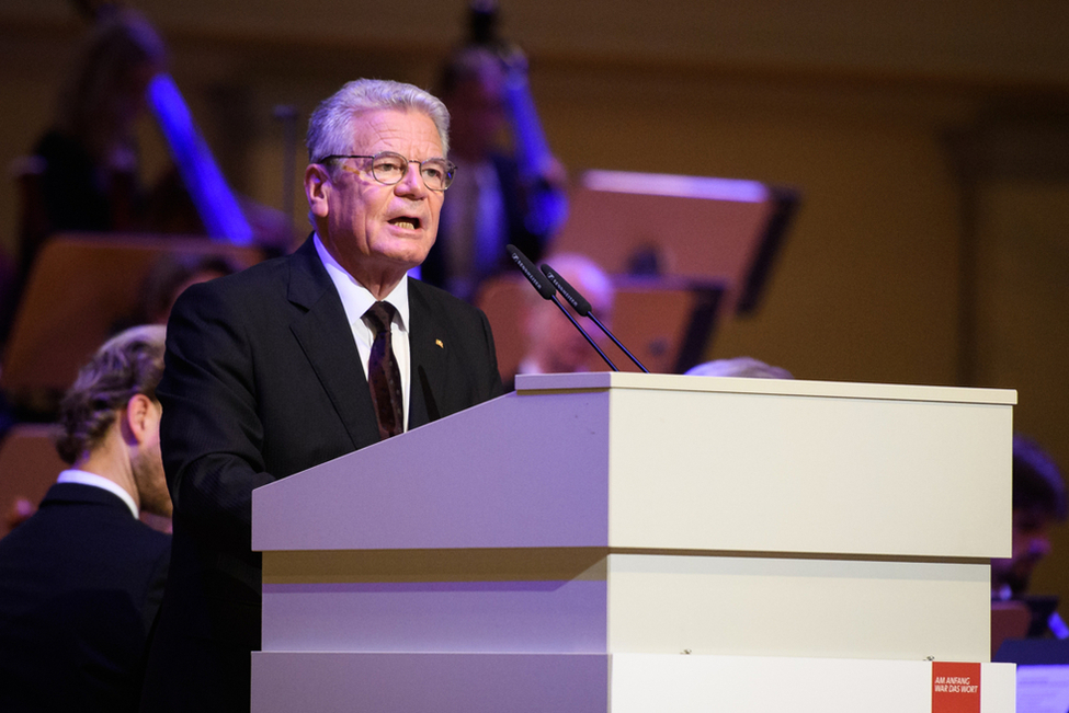 Bundespräsident Joachim Gauck hält eine Rede beim Festakt '500 Jahre Reformation' im Konzerthaus in Berlin 