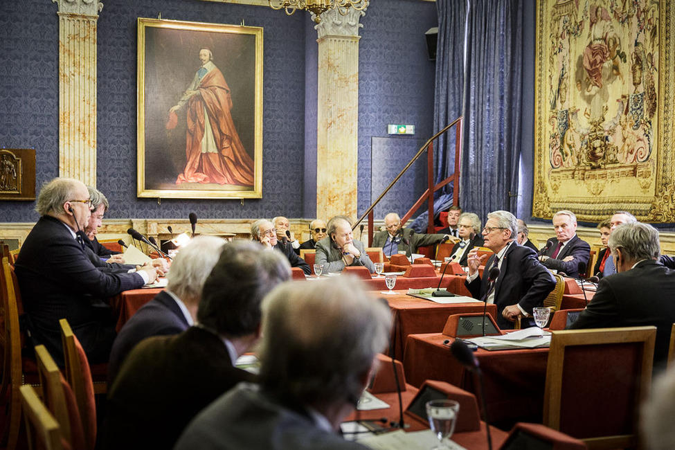 Bundespräsident Joachim Gauck nimmt an einer nicht-öffentlichen Sitzung der Académie française teil anlässlich des Besuchs in der Französischen Republik