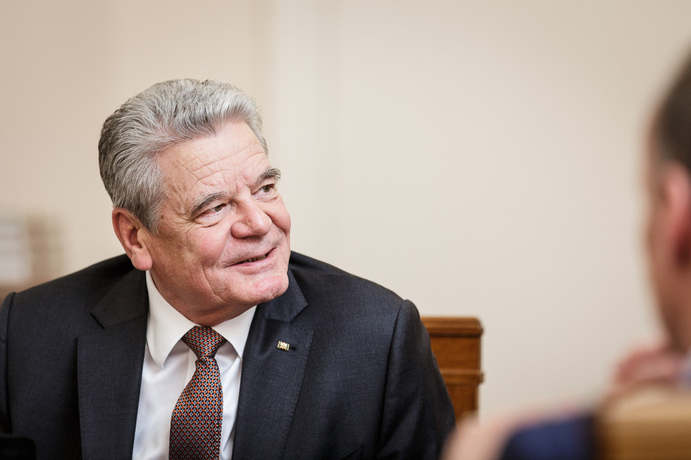 Bundespräsident Joachim Gauck im Gespräch (Archivbild)