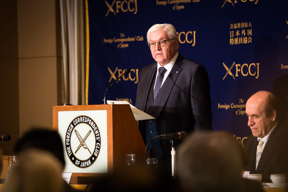 Federal President Frank-Walter Steinmeier held a speech at the Foreign Correspondents‘ Club of Japan in Tokyo on the occasion of his visit to Japan
