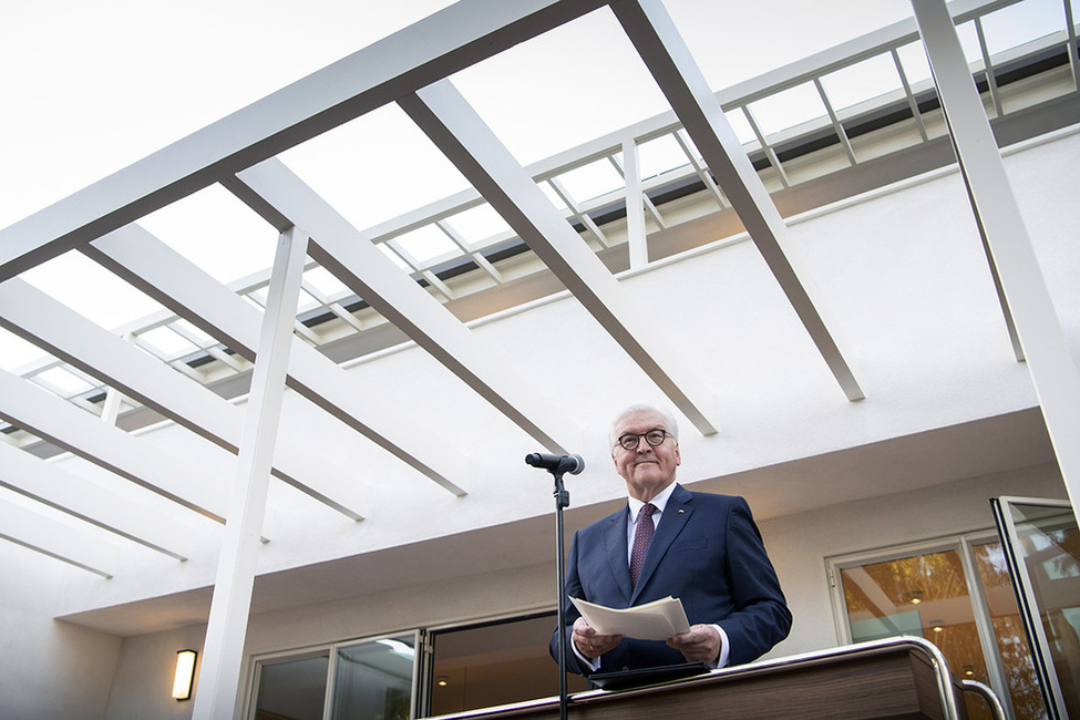 Federal President Frank-Walter Steinmeier holds a speech at the opening of the Thomas Mann House in Los Angeles on the  occasion of his visit to the USA 