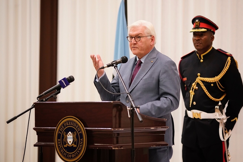 Federal President Frank-Walter Steinmeier held a speech at the state banquet hosted by President Mokgweetsi Masisi on the occasion of his state visit to the Republic of Botswana