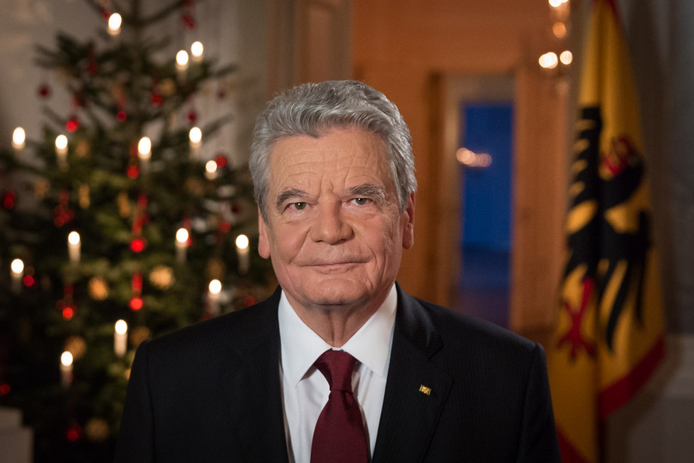 Federal President Joachim Gauck during his christmas message 2014