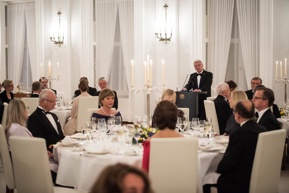 Federal President Joachim Gauck holds a speech at the state banquet in honour of King Carl XVI Gustaf and Queen Silvia of Sweden 