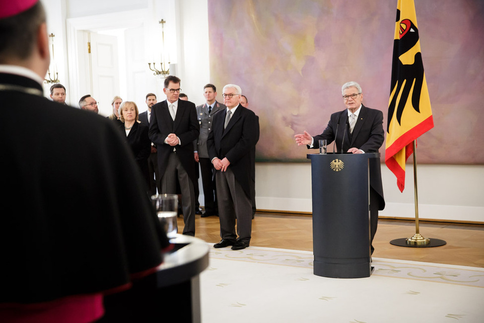 Federal President Joachim Gauck holds a speech at the New Year Reception for the Diplomatic Corps
