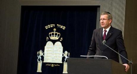 Bundespräsident Christian Wulff spricht in der Neuen Synagoge in Mainz