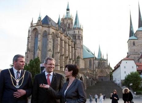 Bundespräsident Christian Wulff in Erfurt