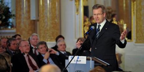 Bundespräsident Christian Wulff am Rednerpult